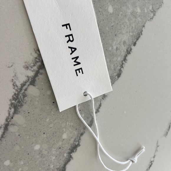 Frame Silk Shirred Mock Neck Blouse - Blk- Size L - Picture 12 of 13